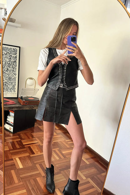 Falda Fragmentos vintage brown