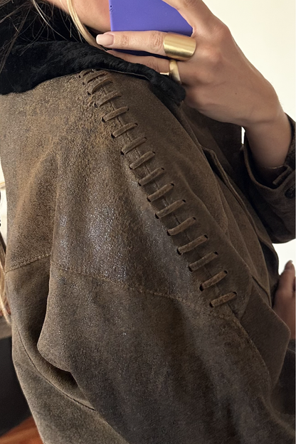 New Bomber vintage brown