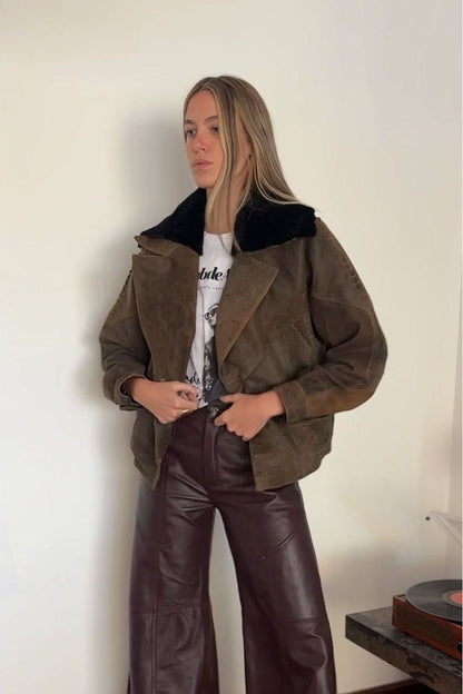 New Bomber vintage brown