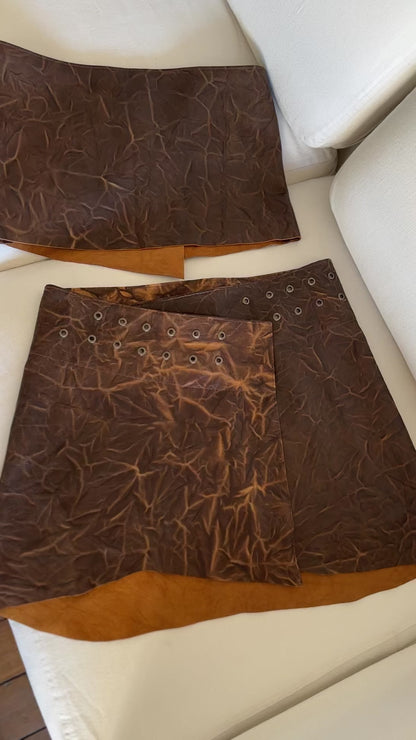 Falda Overlap veteada