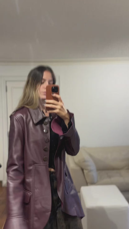 Tapado Bolero cuero vino
