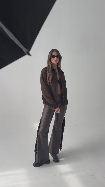 Flip Suede Jacket Chocolate