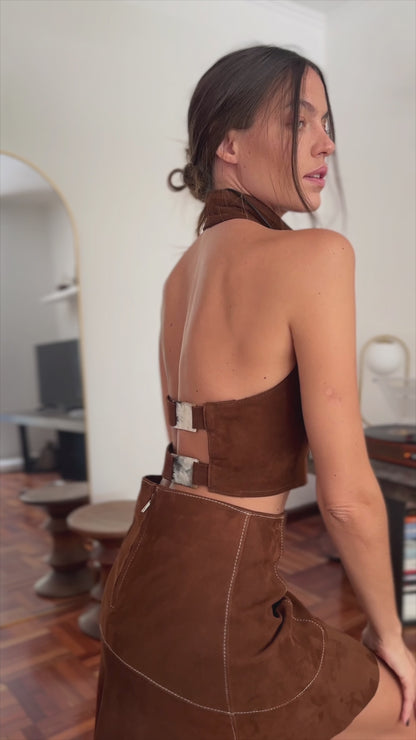 Falda Campana gamuza