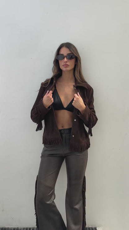 Flip Suede Jacket Chocolate
