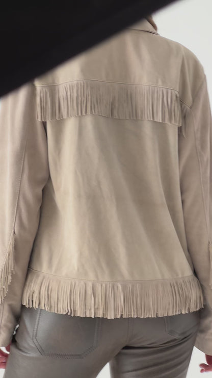 Campera Flip gamuza cruda