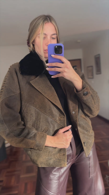 New Bomber vintage brown