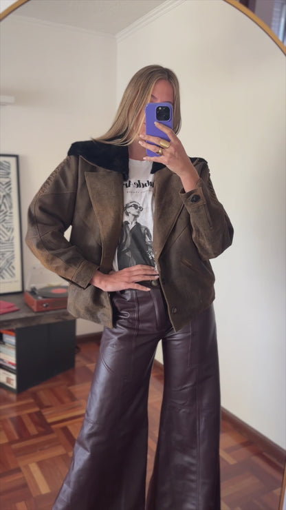 New Bomber vintage brown