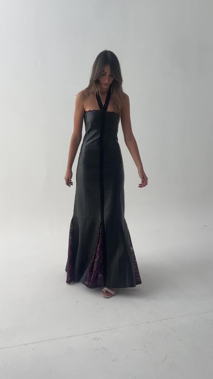 Vestido Noir cuero negro