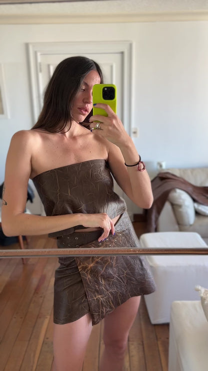 Falda Overlap veteada