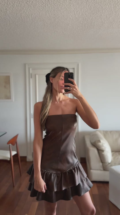Vestido Ambar cuero Oxido