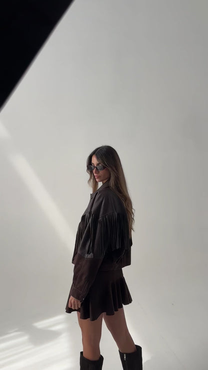 Twist Leather & Suede Bomber
