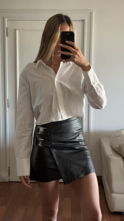 Falda Punk tiro alto negra