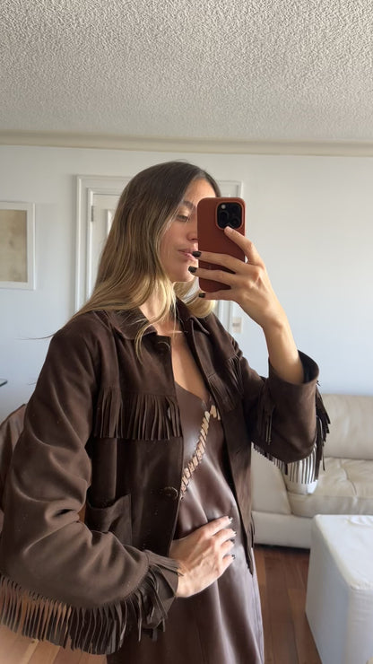 Campera Flip gamuza chocolate